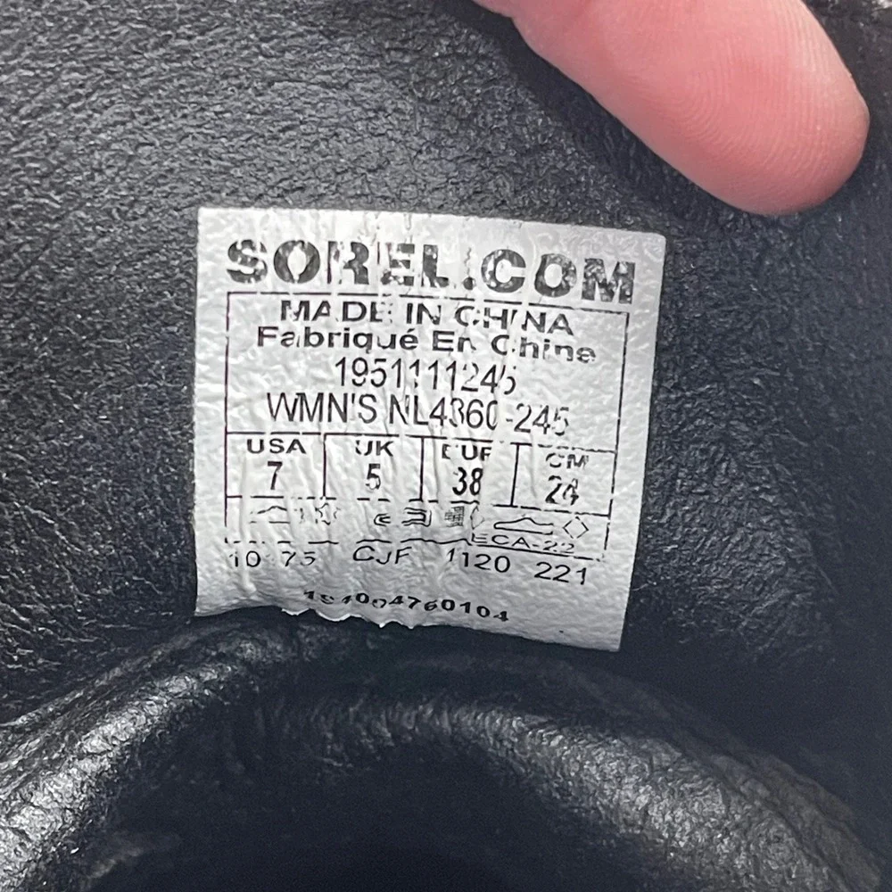 Sorel Joan of Arctic Wedge III Boots Womens 7 Brown Leather Lace Up NL4360-245